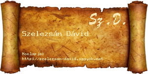 Szelezsán Dávid névjegykártya